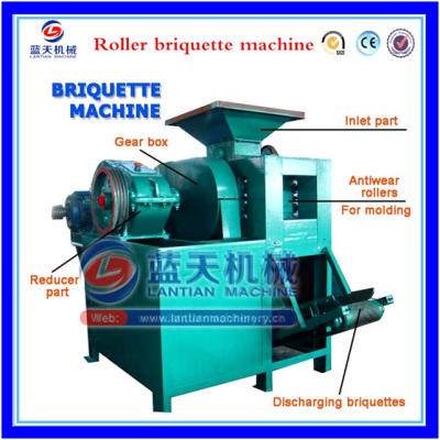 Roller press briquette machine